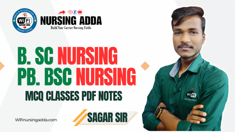 B. SC NURSING, PB. BSC NURSING MCQ CLASSES PDF NOTES