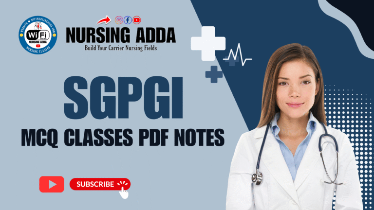 SGPGI, MCQ CLASSES PDF NOTES
