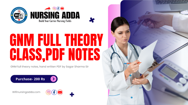 GNM, FULL THEORY CLASSES WRITTEN PDF